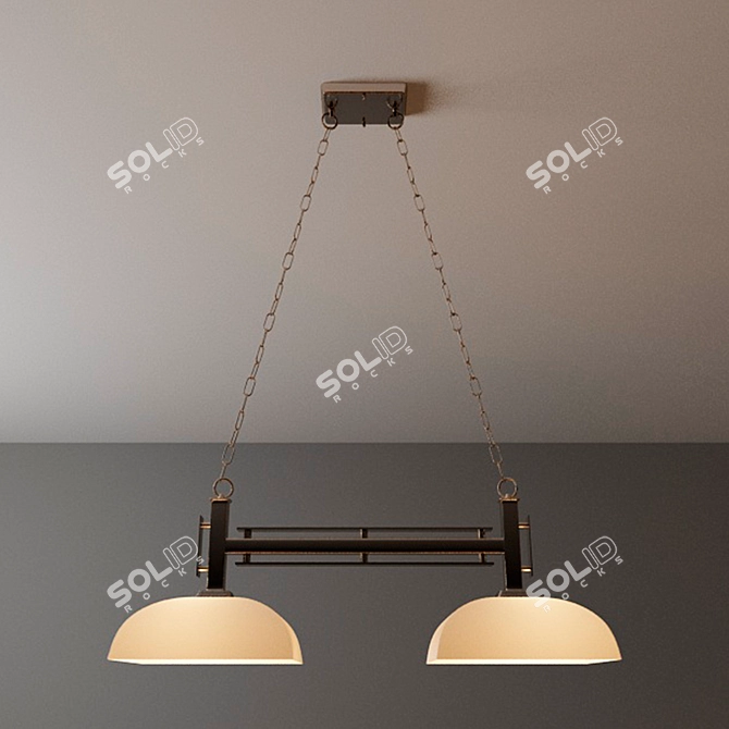 Modern LED Ceiling Light 3D model image 2