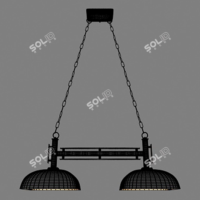 Modern LED Ceiling Light 3D model image 3