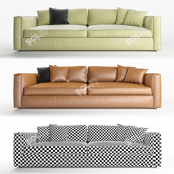 Luxurious Alberta Laguna Sofa 3D model image 2