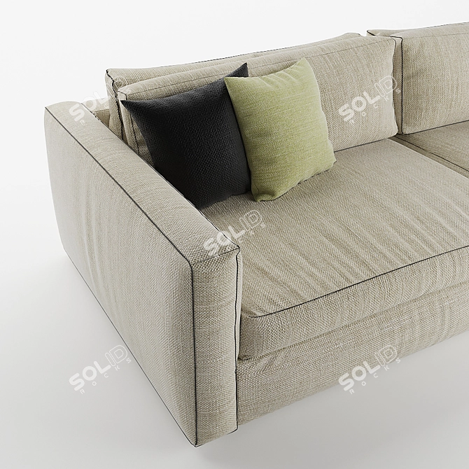 Luxurious Alberta Laguna Sofa 3D model image 3