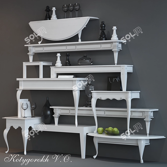 Innovative Design: Transforming Table 3D model image 1