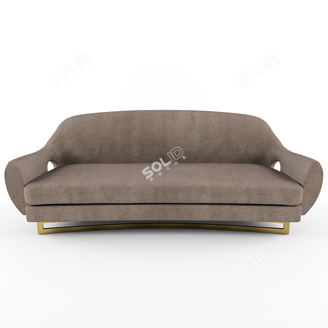 Gotham Gumi Sofa: Sleek and Chic Comfort 3D model image 1