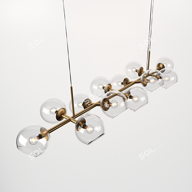 Sparkling Glass Orb Chandelier 3D model image 1