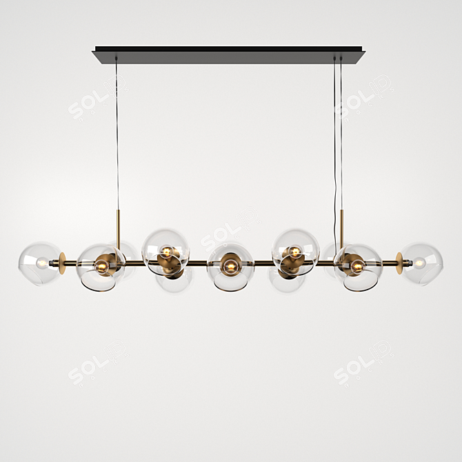 Sparkling Glass Orb Chandelier 3D model image 2