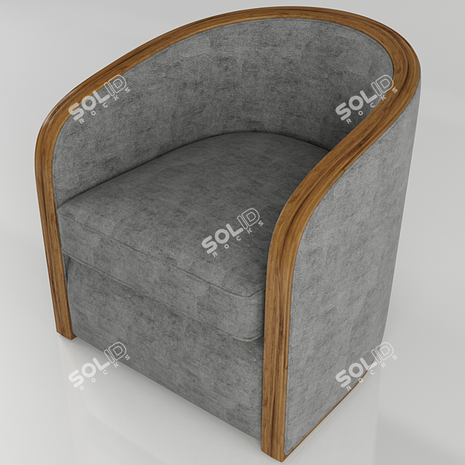 Luxury Savoy Tub Chair: Handcrafted British Design 3D model image 2