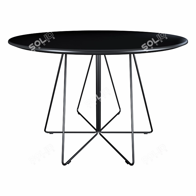 Sleek Steel PaperClip Table 3D model image 1