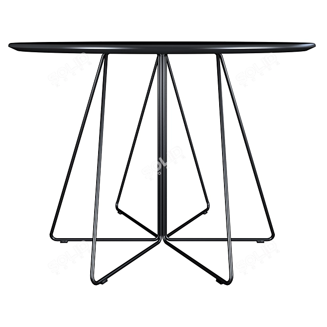 Sleek Steel PaperClip Table 3D model image 2