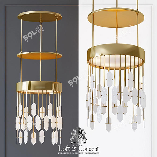 Halcyon Medium Round Chandelier by Kelly Wearstler 3D model image 1