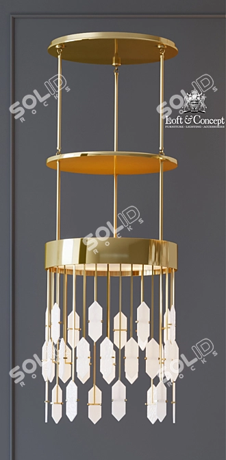 Halcyon Medium Round Chandelier by Kelly Wearstler 3D model image 2