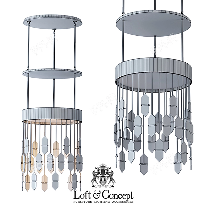 Halcyon Medium Round Chandelier by Kelly Wearstler 3D model image 3