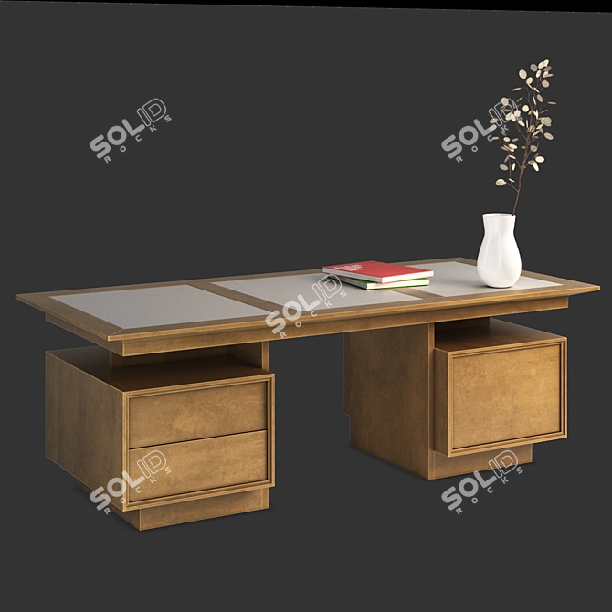 Direttorio-inspired Morelato President Writing Desk 3D model image 2