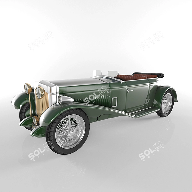 Vintage Convertible Car 3D model image 1