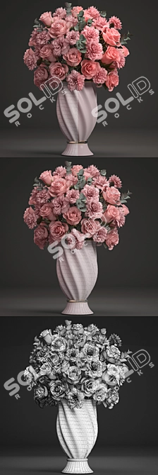Pretty in Pink Bouquet 3D model image 1