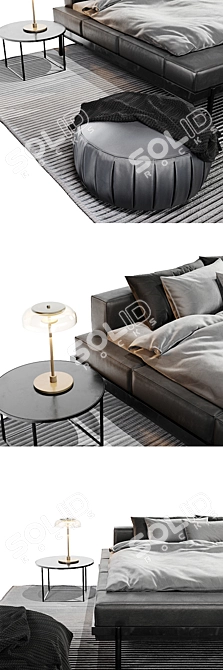 Sleek and Stylish DS-1121 Bed 3D model image 2