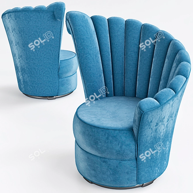 Elegant Aero Left Chair 3D model image 1