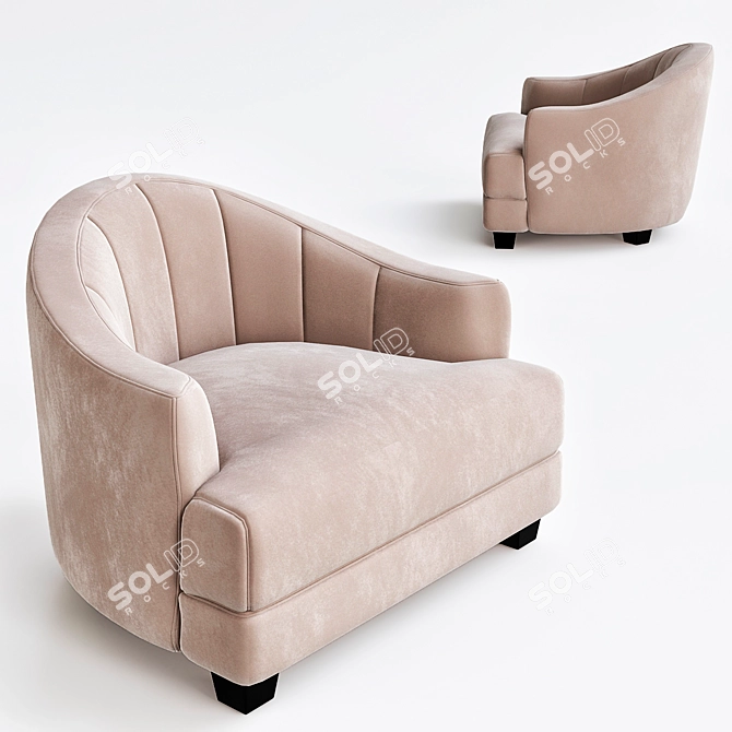 Polaris Eichholtz Chair: Sleek and Stylish 3D model image 1