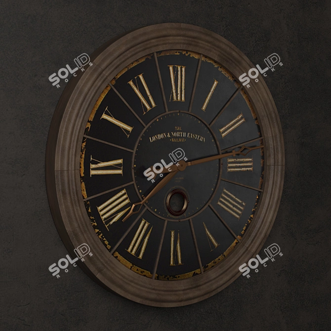 Title: London Rail Clock: Timeless Restoration 3D model image 2