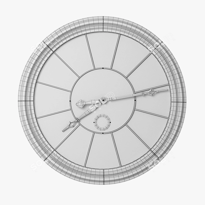 Title: London Rail Clock: Timeless Restoration 3D model image 3