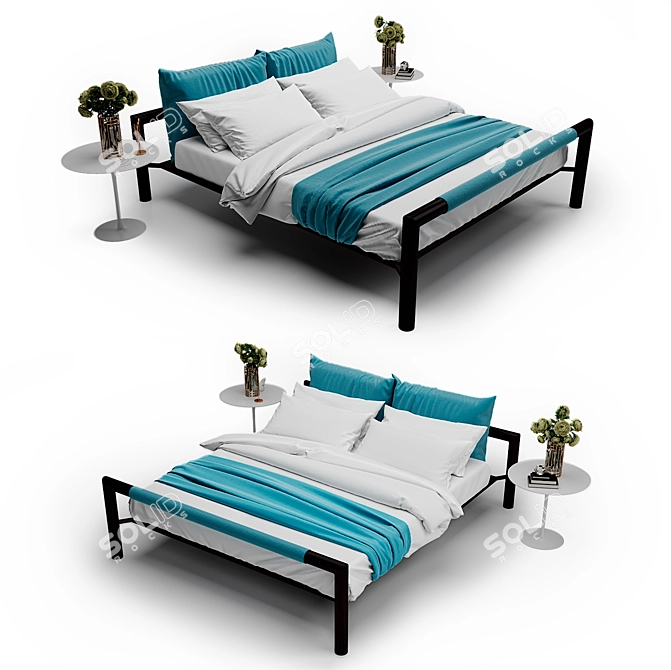 Luxuriously crafted Besana-Charlotte Bed 3D model image 1