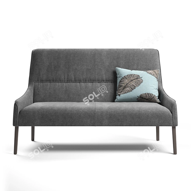 Ligne Roset Modern Trio: Long Island Sofa, Cupidon Table, Pascal Mourgue Floor Lamp 3D model image 2