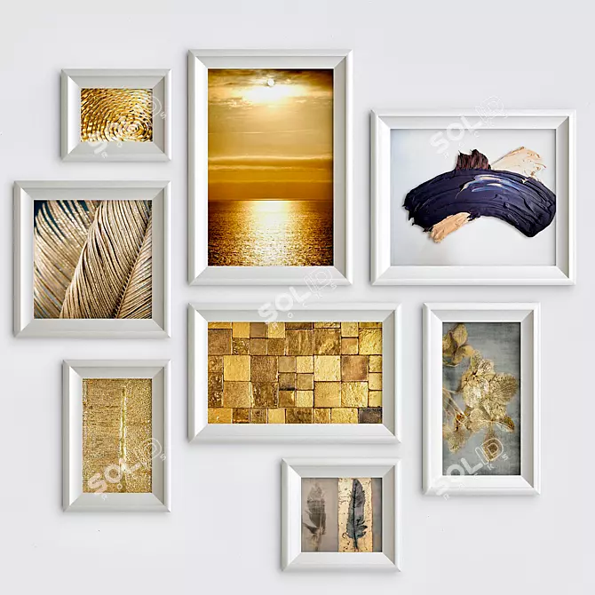 Stylish Frame Set: Enhance Your Décor! 3D model image 1