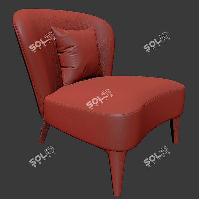 Sophisticated Minotti Aston Armchair: Perfect Parquet Addition! 3D model image 2