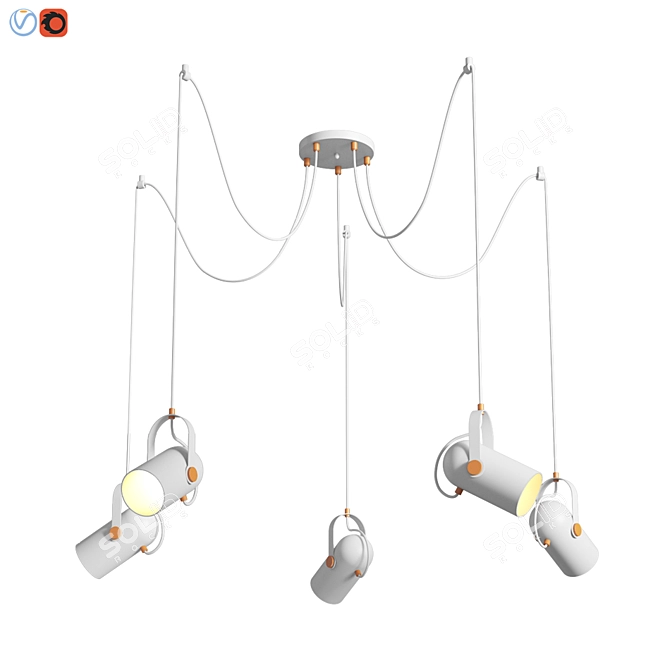 Favorite Ampolla 5-Light Pendant 3D model image 1