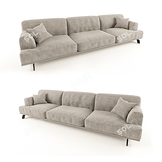 Elegant Tribeca Poliform Sofa 3D model image 2