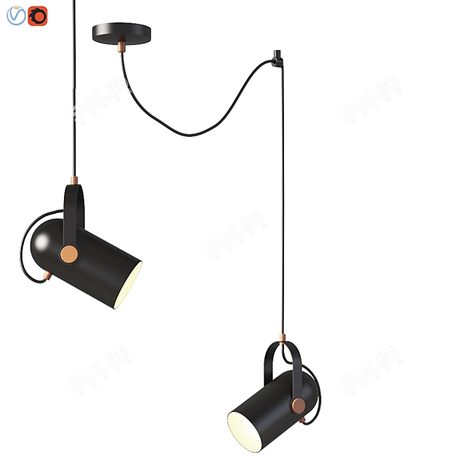 Favorite Ampolla Pendant Lamp - Stylish Loft Lighting 3D model image 1