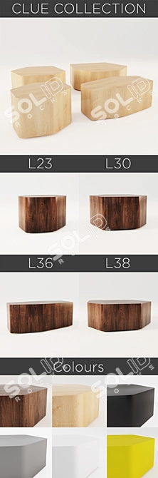 Modern Minimalist Bernhardt Design Clue Table 3D model image 2