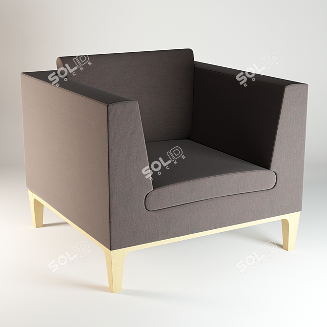 Cozy Kobe Uno Armchair 3D model image 1