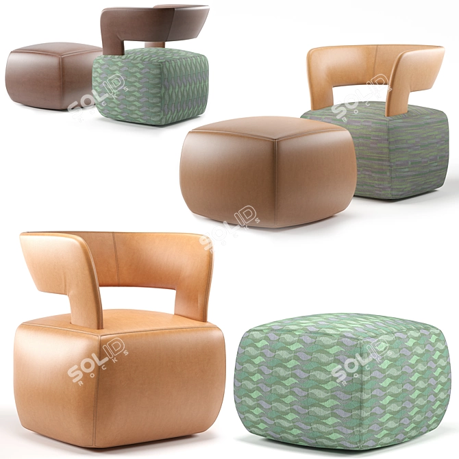 Bebop: Sophisticated Comfort with Durlet 3D model image 1