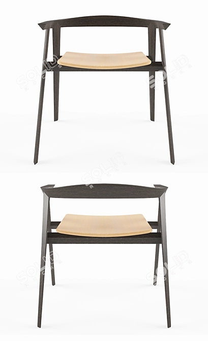 Sleek Spada Chair: Modern Design at Its Finest 3D model image 2