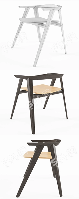 Sleek Spada Chair: Modern Design at Its Finest 3D model image 3