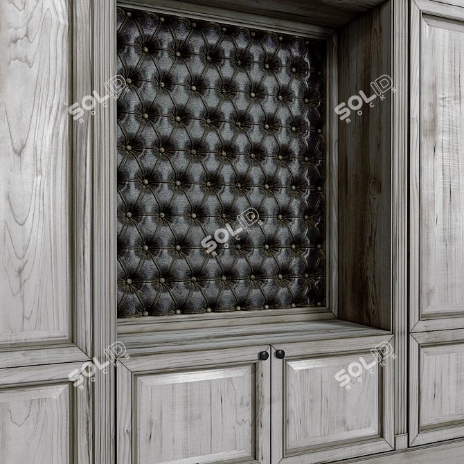 Classic TV Shelf Wardrobe 3D model image 2