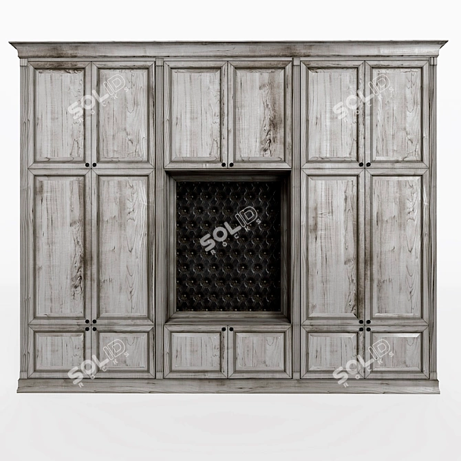 Classic TV Shelf Wardrobe 3D model image 3