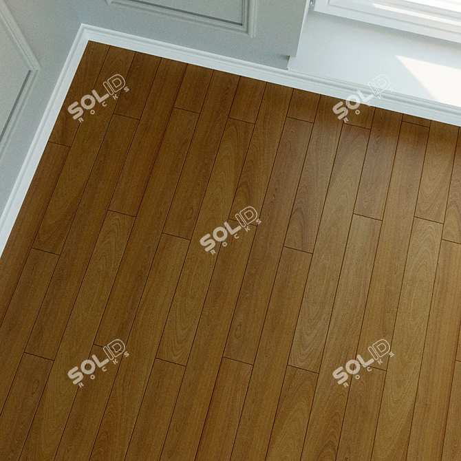 Title: Mahogany Crown Laminate - Natural Wood Flooring 3D model image 3