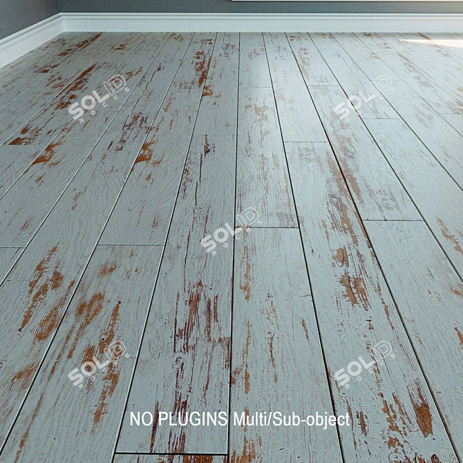 Natural Wood Laminate Flooring 3D model image 1