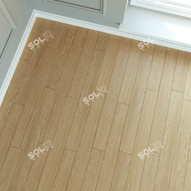 Natural Wood Laminate Flooring 3D model image 2