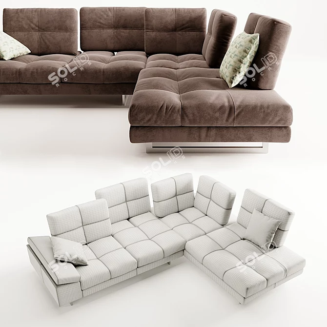Modern Italian Sofa - Privè 3D model image 2