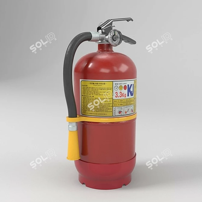 Title: Korean Fire Extinguisher for Safety 3D model image 1