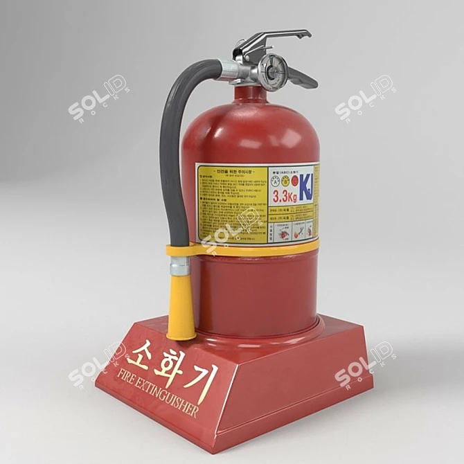 Title: Korean Fire Extinguisher for Safety 3D model image 2