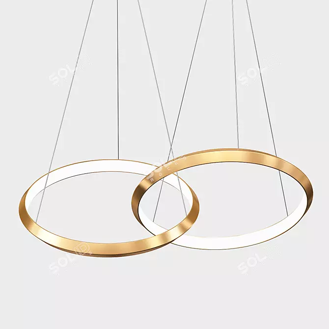 Modern Oracle 2-Rings Lighting 3D model image 1