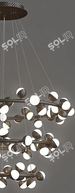 Modern Adjustable Pendant Lights 3D model image 2