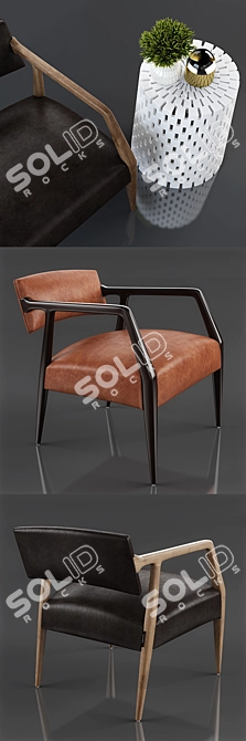 Elegant Alistair Occasional Chair 3D model image 2