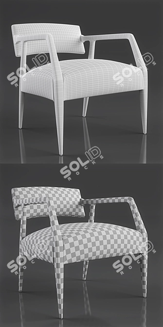 Elegant Alistair Occasional Chair 3D model image 3