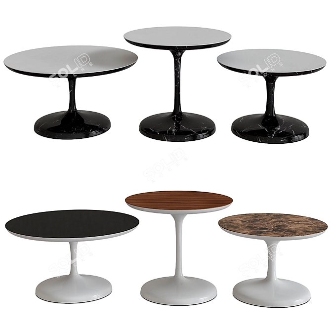 Elegant NETO Minotti Coffee Tables 3D model image 1