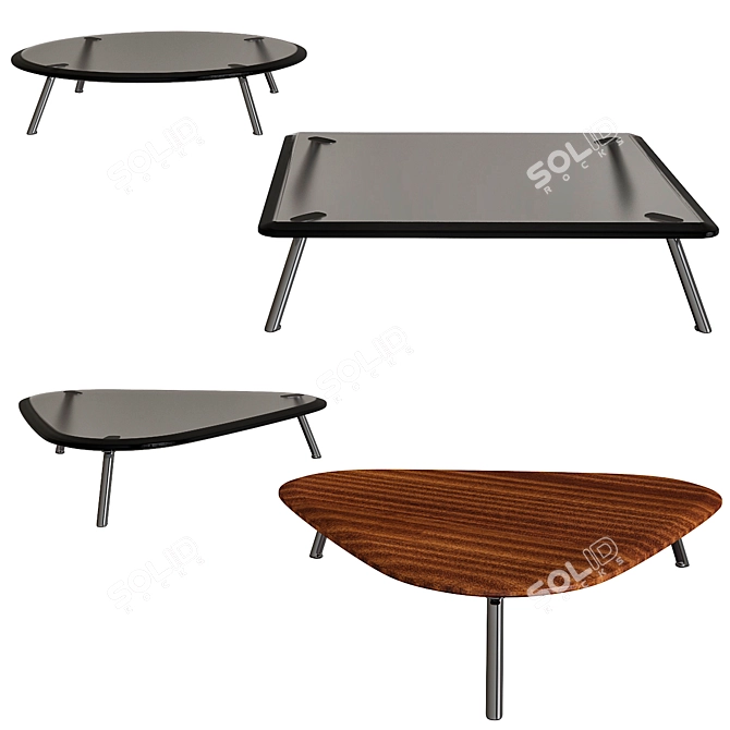 Sleek Minotti Coffee Tables 3D model image 1