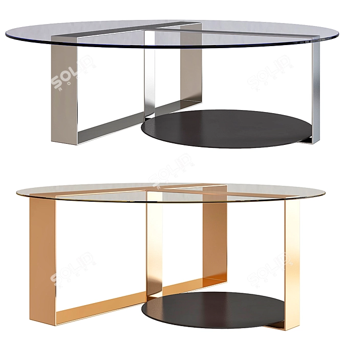 Minimalist Elegance: Bresson Minotti Coffee Tables 3D model image 1