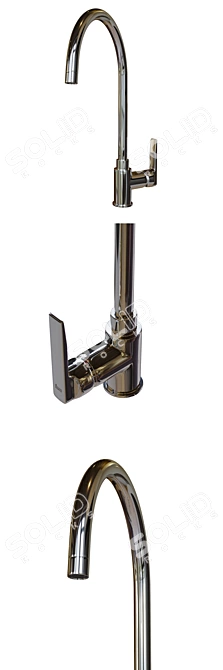 Sleek Teka Faucet: Realistic 3D Model 3D model image 2